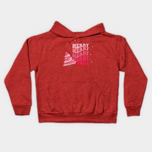 Pink Christmas Aesthetic Kids Hoodie